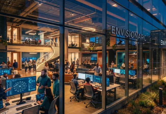 change_the_text_on_the_glass_building_from_nexus_innovation_hub_to_envisionarc.